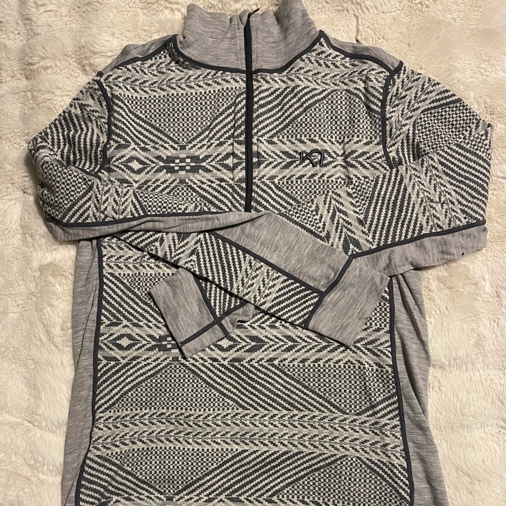 Kari Traa Merino Wool Base Layer Set Women’s Nordic Pattern Thermal Ski XL/L